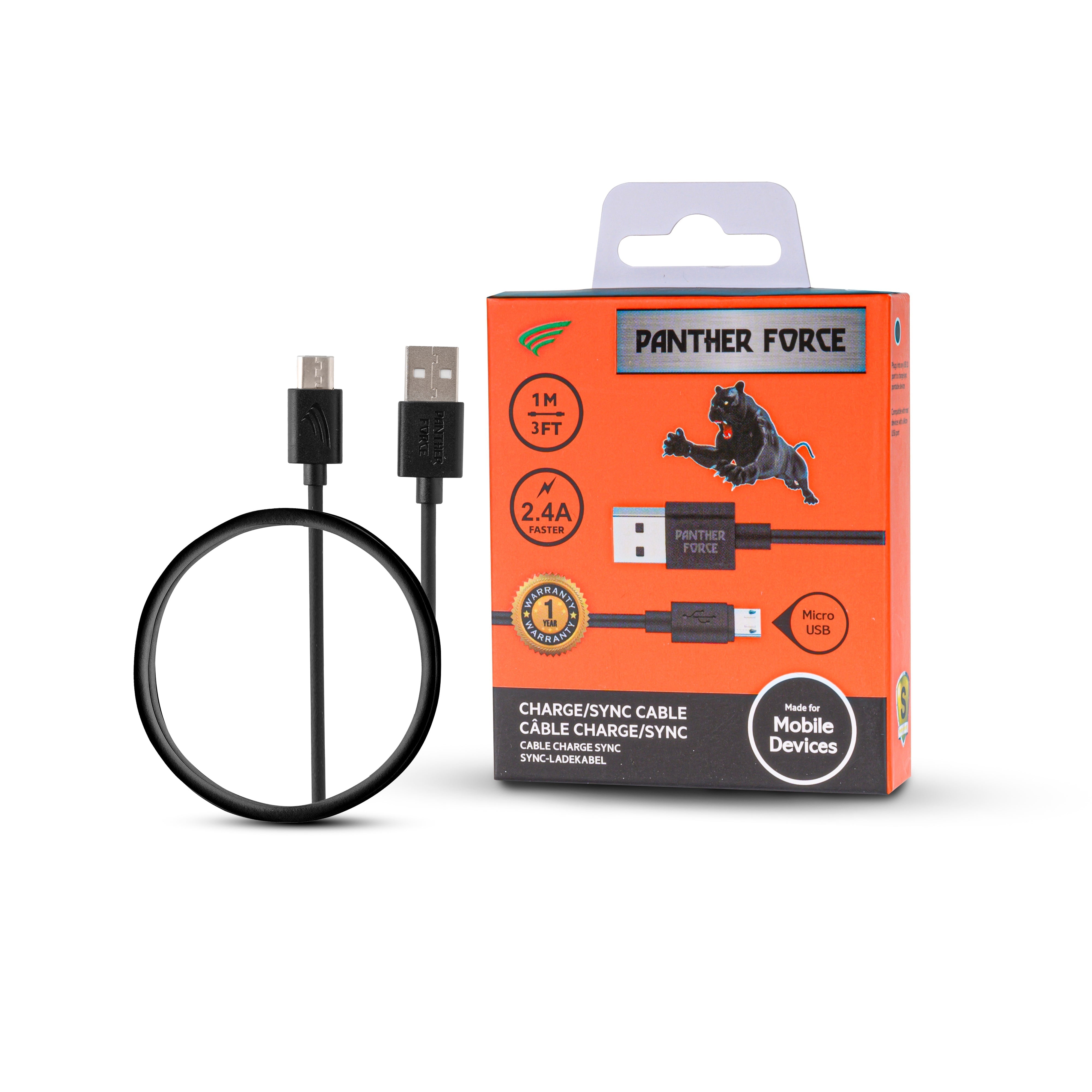 1M USB TO MICRO CABLE-2.4AMP